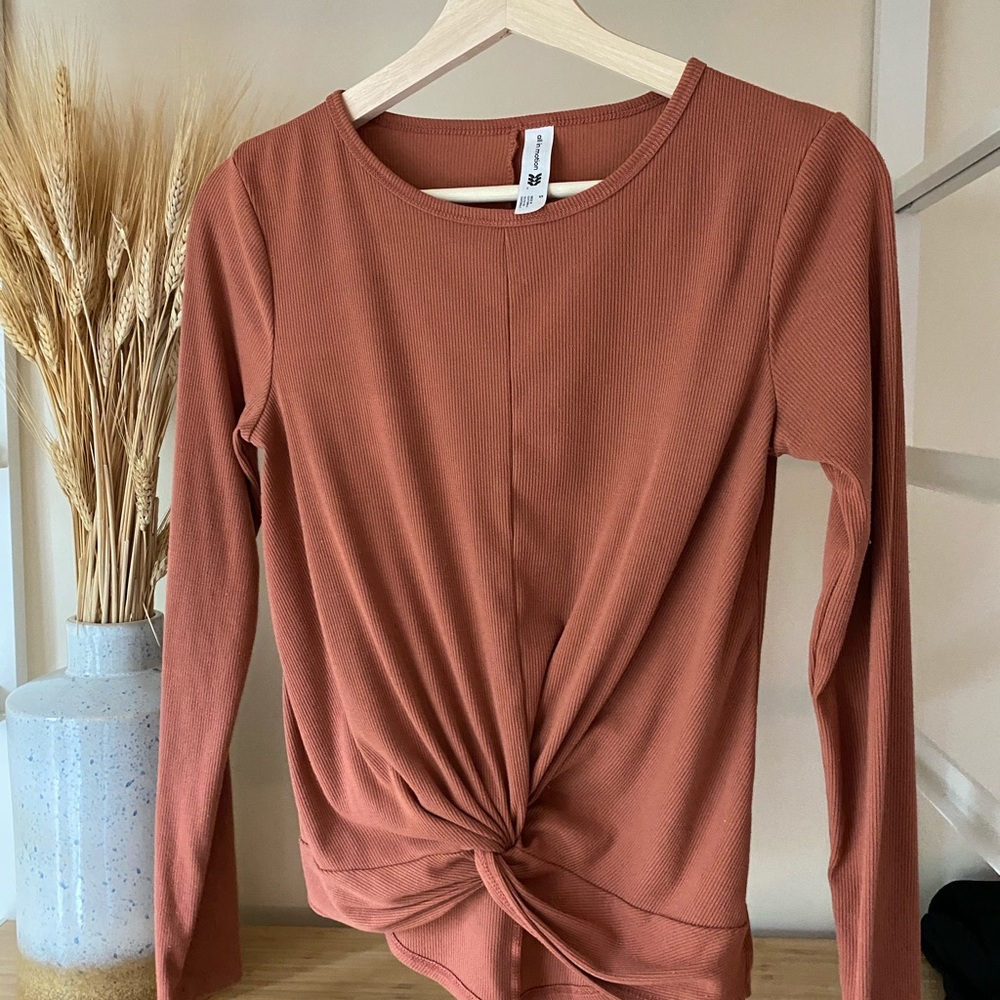 All In Motion - Rust Long Sleeve top